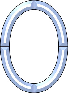8 X 12 Oval Frame Bevel Cluster, Special Order Clusters