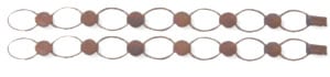 Antique Copper Plate Oval Link Bracelet - 2 Pack