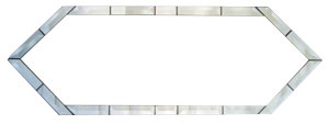 Hexagon Border Bevel Cluster, Corners/Borders