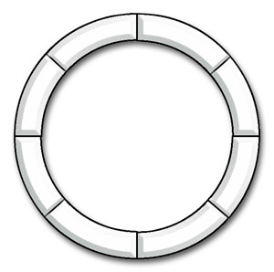 16 Circle Frame Bevel Cluster