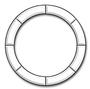 16 Circle Frame Bevel Cluster
