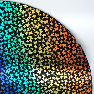 Dichroic Butterfly On Thin Black - 1/4 Sheet - 96 Coe