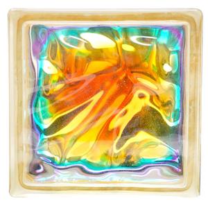 Cloud and Mist Dichroic Glass Block, Glass Blocks