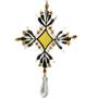 Amber Teardrop Snowflakes - 2 Pack