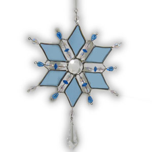 Blue Diamond Snowflakes - 2 Pack