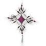Mauve Teardop Snowflakes - 2 Pack
