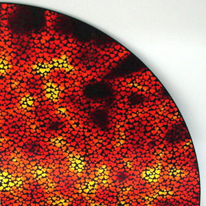 Hearts On Black Cherry - 1/4 Sheet - 96 Coe