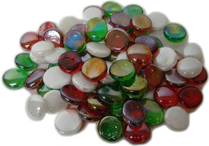 Medium Holiday Shimmer Glass Nuggets - 12 Oz., Mosaic Tesserae Sale