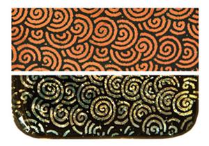Fuseworks Dichroic Orange Spiral - 90 COE, Fuseworks Dichroic Glass