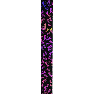 Dichroic Strip - Dragonfly On Thin Black - 90 COE, Fused Jewelry Supplies Sale