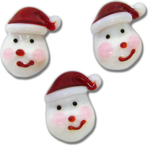 Santa Snowman Glass Gems, Mosaic Tesserae Sale