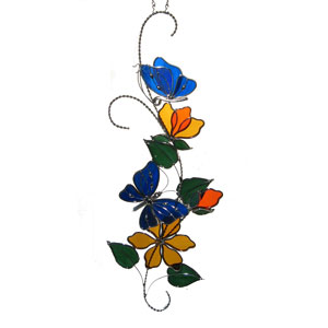 Pre-made Blue Butterflies Scroll