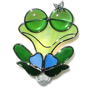 Frog And Blue Flower Night Light