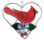 Cardinal And Dogwood Heart Panel
