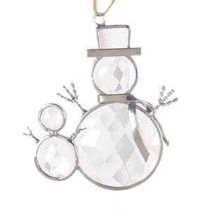 Crystal Snowman Suncatcher