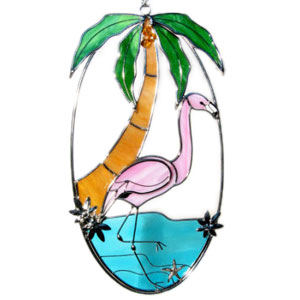 Flamingo Oval Panel