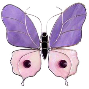 Large Purple Butterfly Suncatcher