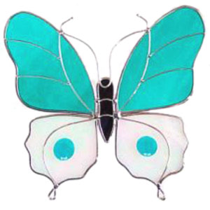 Large Teal Butterfly Suncatcher