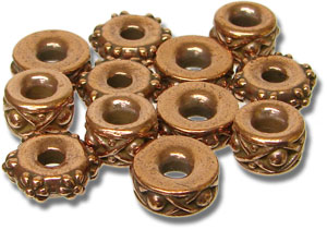 Copper Plated Design Spacer Assortment - 12 Pieces
