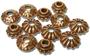 Copper Plated Bead Cap Assortment - 12 Pieces