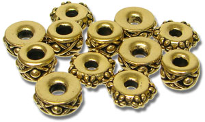 Gold Plated Design Spacer Assortment - 12 Pieces