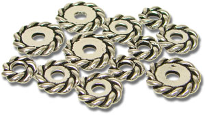 Silver Plated Twist Spacer Assortment - 12 Pieces