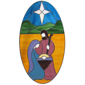 Nativity Oval Panel