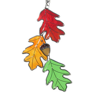 Triple Oak Leaf Suncatcher