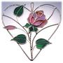 Pink Rose Heart Panel