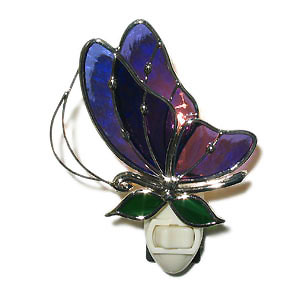 Purple Butterfly Night Light