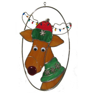 Pre-made Reindeer Oval