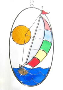 Sailboat Oval Panel