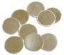 1/2 Silver Nickel Bead Cap Discs - 12