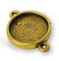 Gold Plated Round Cabochon Mini Links - 10 Pack