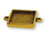 Gold Plated Square Cabochon Mini Links - 10 Pack