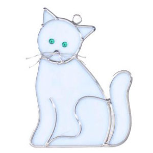 White Kitty Suncatcher
