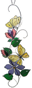 Pre-Made Yellow Butterflies Scroll