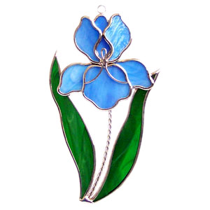 Blue Iris Suncatcher