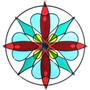 Blue Kaleidoscope Ring Panel