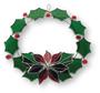 Holly And Poinsettia Wreath