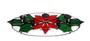Poinsettia Triple Candle Holder