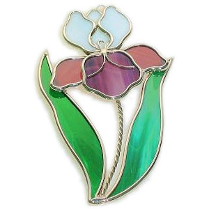 Purple Iris Suncatcher