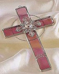 Mauve Filigree Cross