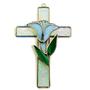 Iridized Cross And Lily Suncatcher