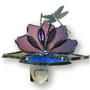 Dragonfly And Purple Flower Night Light