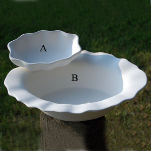 7 x 5 Oval Wavy Rimmed Bowl