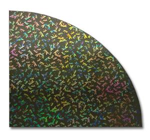 Dichroic Dragonfly On Thin Clear Corkscrew - 1/4 Sheet - 96 Coe