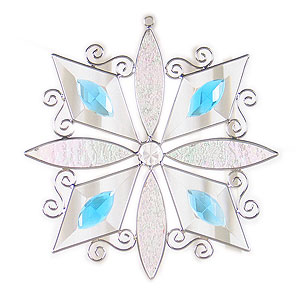 Blue Bevel Snowflake