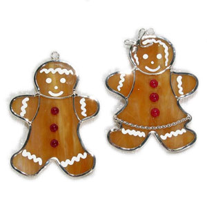 Gingerbread Boy And Girl - Set Of 2