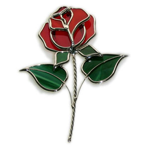 Red Rose Suncatcher